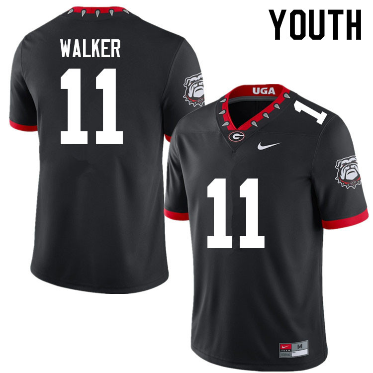 Youth #11 Jalon Walker Georgia Bulldogs College Football Jerseys Sale-100th Anniversary